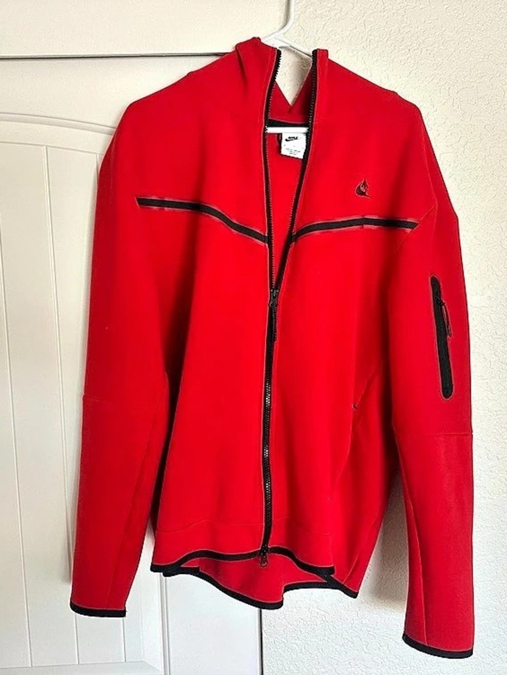 Nike Sportswear Tech Fleece Full-Zip Hoodie Red Jacket XL